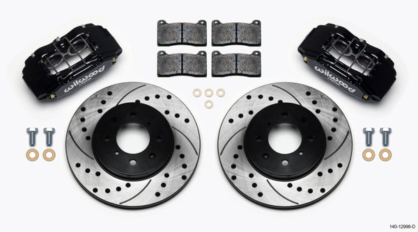 Wilwood DPHA Front Caliper & Rotor Kit Drilled Honda / Acura w/ 262mm OE Rotor - wil140-12996-D