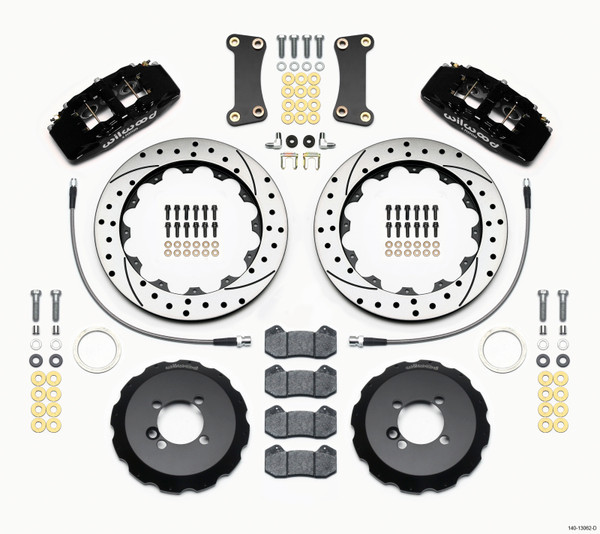 Wilwood Dynapro 6 Front Hat Kit 12.88in Drilled 2002-Up Mini Cooper w/ Lines - wil140-13062-D