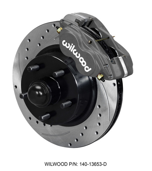 Wilwood Forged Dynalite-M Front Kit 11.30in 1 PC Rotor&Hub-Drill 60-68 Ford / Mercury Full Size - wil140-13653-D