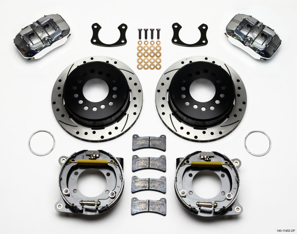 Wilwood Dynapro Low-Profile 11.00in P-Brake Kit Drill-Pol New Big Ford 2.36in Offset - wil140-11402-DP