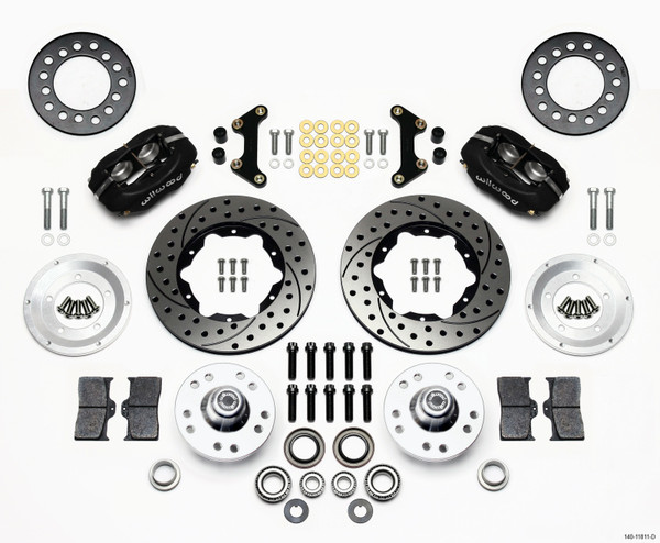 Wilwood Forged Dynalite Front Kit 11.00in Drilled 49-54 Chevy / 53-62 Corvette - wil140-11811-D