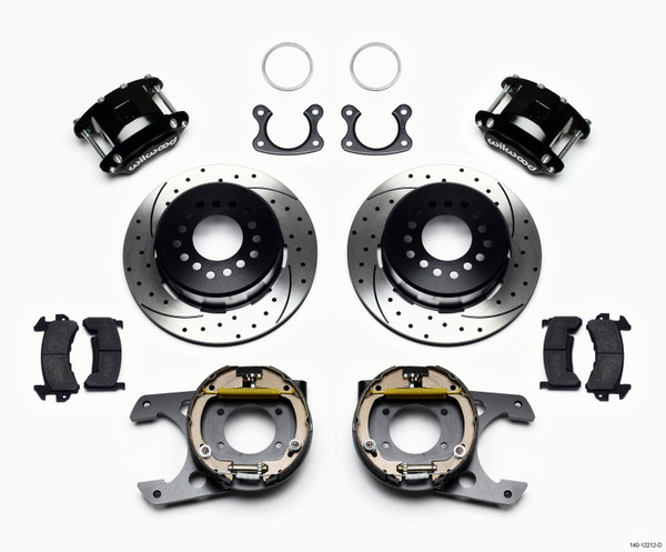 Wilwood D154 P/S Park Brake Kit Drilled Small Ford 2.50in Offset - wil140-12212-D