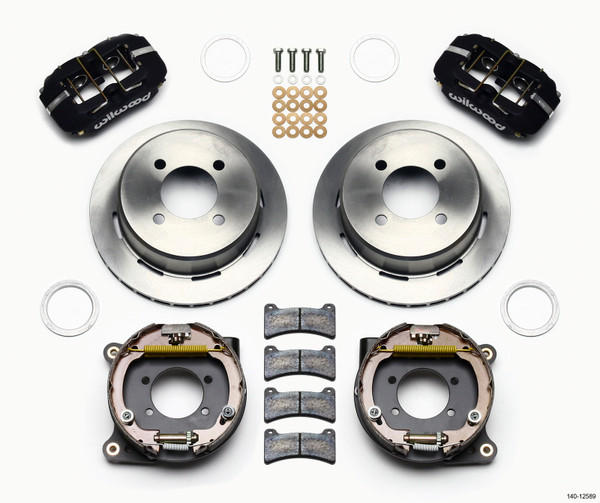 Wilwood Dynapro Low-Profile 11.00in P-Brake Kit Ford 7.5in Rear 2.80 Offset - 4-Lug - wil140-12589