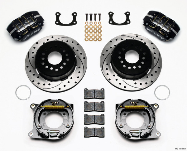 Wilwood Dynapro Lug Mount P/S Park Brake Kit Drilled New Big Ford 2.50in Offset - wil140-13181-D