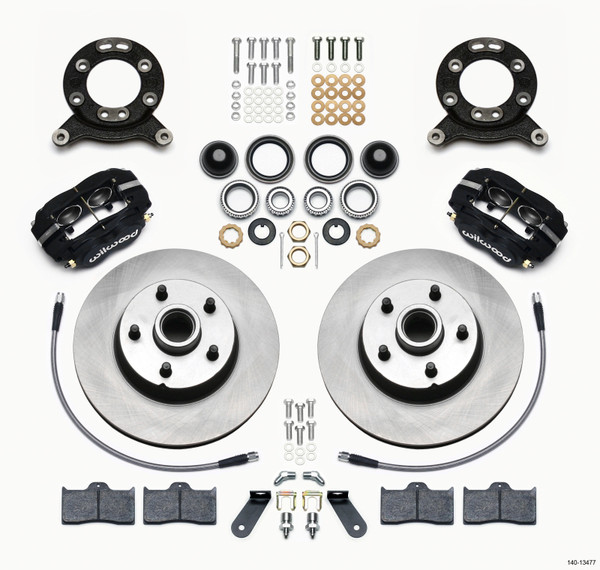 Wilwood Forged Dynalite-M Front Kit 11.30in 1 PC Rotor&Hub 1970-1973 Mustang Disc & Drum Spindle - wil140-13477