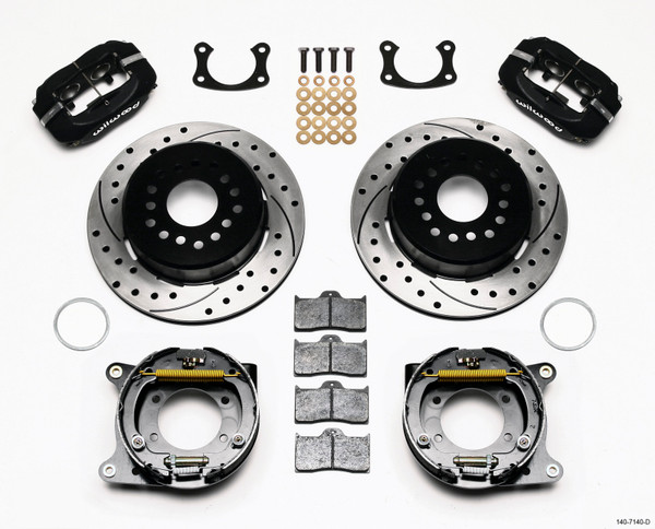 Wilwood Forged Dynalite P/S Park Brake Kit Drilled New Big Ford 2.50in Offset - wil140-7140-D