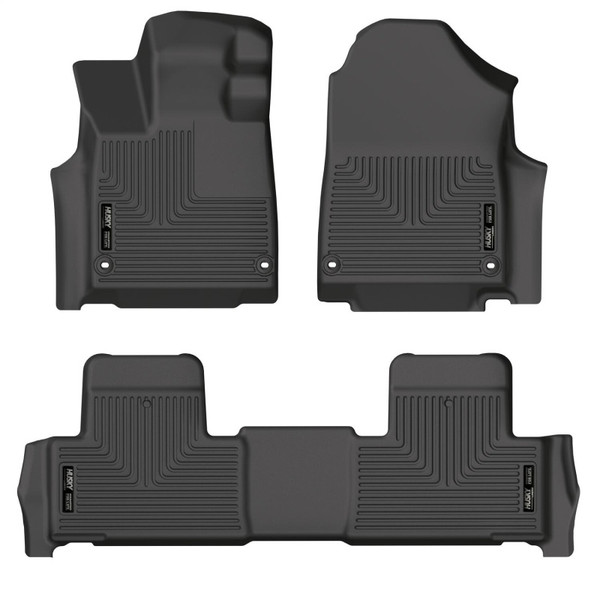 Husky Liners WeatherBeater Front & 2nd Row Seating Floor Liners, Black for 2022-2025 Acura MDX - Part #95181