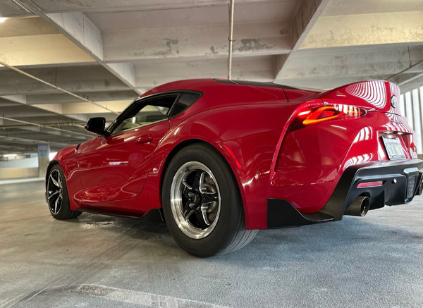WELD Ventura 5 Drag Gloss Black Wheel with Milled Spokes 18x10 | 5x112 BC | +40 Offset | 7.10 Backspacing - S15580045P40 for Toyota Supra J29 MKV 2020-2024, Mercedes E-Class W211 2003-2009, Mercedes E-Class W212 2010-2016, Mercedes-Benz E-Class (W213) 2017-2021