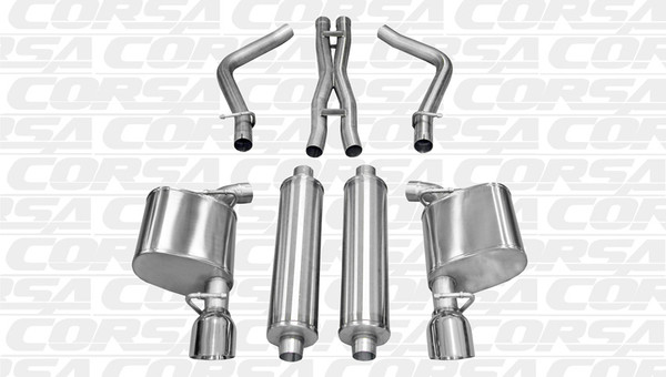 Corsa 14537 Xtreme Polished Single 4.5" Dual Rear Cat-Back for 2011-2014 Chrysler 300  5.7L V8