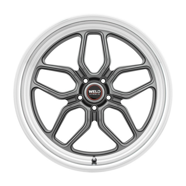WELD Laguna Street Satin Gunmetal Wheel with Milled Spokes 19x12 | 5x120.65 BC (5x4.75) | +50 Offset | 8.5 Backspacing - S10892062P50 for Corvette C6 Z06 / Grand Sport / ZR1 2006-2013, Corvette C7 Z06 / Grand Sport / ZR1 2014-2019