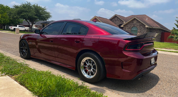 WELD Belmont Drag Gloss Black Wheel with Milled Spokes 17x10 | 5x115 BC | +30 Offset | 6.70 Backspacing - S15770071P30 for Challenger 2009-2023, Charger 2006-2010, Charger 2012-2023, Chrysler 300 2012-2023, Magnum 2005-2009, Charger & Challenger Hellcat Standard Body 2015-2023