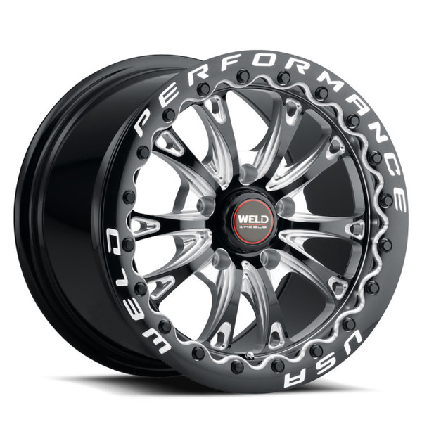 Weld Racing Belmont Beadlock Drag 2005-2026 Mustang GT Wheel 15x10 | 5x114.3 BC (5x4.5) | +48 Offset | 7.39 Backspacing - fits Ford Mustang 1965-2026, Ford Shelby GT350 2015-2020, Ford Shelby GT500 2007-2022, Ford Explorer ST 2020-2026, and 16 more