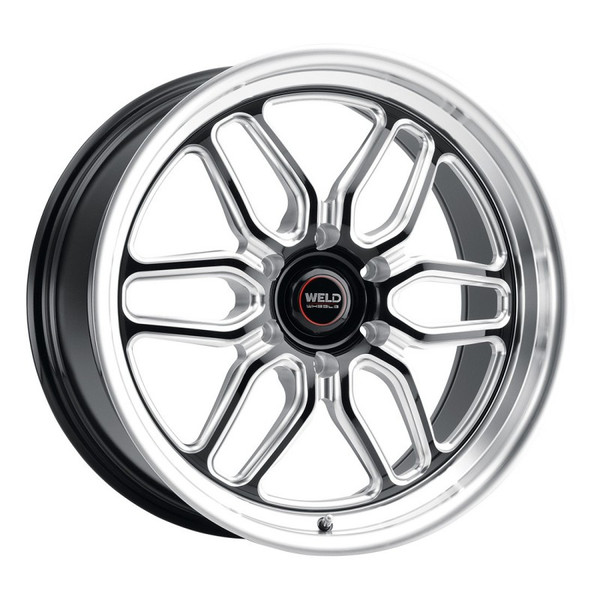 WELD Laguna 6 Street Gloss Black Wheel with Milled Spokes 22x10.5 | 6x139.7 BC (6x5.5) | +32 Offset | 7.00 Backspacing - S10920584P32 for 1999, 2000, 2001, 2002, 2003, 2004, 2005, 2006, 2007, 2008, 2009, 2010, 2011, 2012, 2013, 2014, 2015, 2016, 2017, 2018, 2019, 2020, 2021, 2022, 2023, 2024 Chevrolet Silverado 1500, GMC Sierra 1500. Chevrolet Silverado 1500 1999-2026, GMC Sierra 1500 1999-2026, Cadillac Escalade 2019-2026, GMC Yukon 2019-2026, Chevrolet Tahoe 2019-2026, Chevrolet Suburban 2019-2026