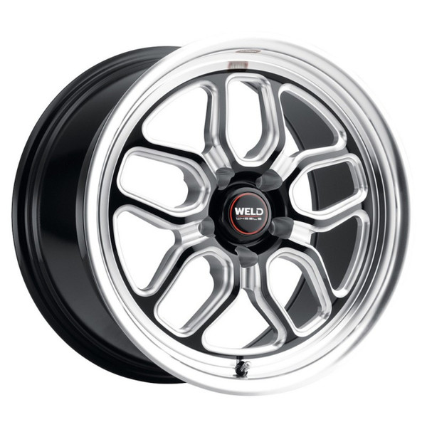 WELD Laguna Street Gloss Black Wheel with Milled Spokes 22x10.5 | 5x4.75 BC (5x120.65) | +13 Offset | 6.25 Backspacing - S10720563625 for 1960s / 1970s GM Fitment (Camaro, Chevelle, Firebird)