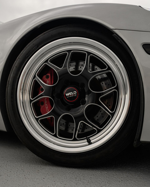 WELD Solana Street Gloss Black Wheel with Milled Spokes 18x10 | 5x120.65 BC (5x4.75) | +28 Offset | 6.60 Backspacing - S11080062P28 for Corvette C6 Z06 / Grand Sport / ZR1 2006-2013, Corvette C7 Z06 / Grand Sport / ZR1 2014-2019