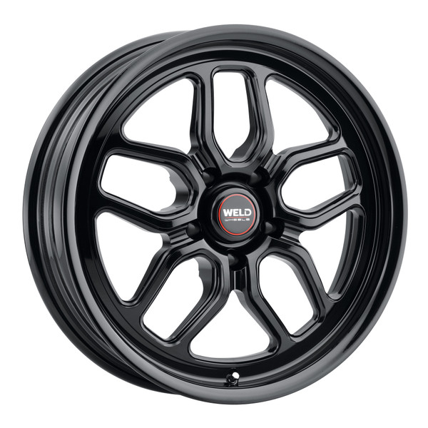 WELD Laguna Drag Gloss Black Wheel with Gloss Black Spokes 17x10 | 5x114.3 BC (5x4.5) | +49 Offset | 7.42 Backspacing - S15870067P49 for Shelby GT500 2007-2014, Mustang S197 V6 / GT 2005-2014, Mustang S550 GT / V6 / EcoBoost 2015-2023, Supra MK4 1993-2002, 2024+ Mustang GT / EcoBoost