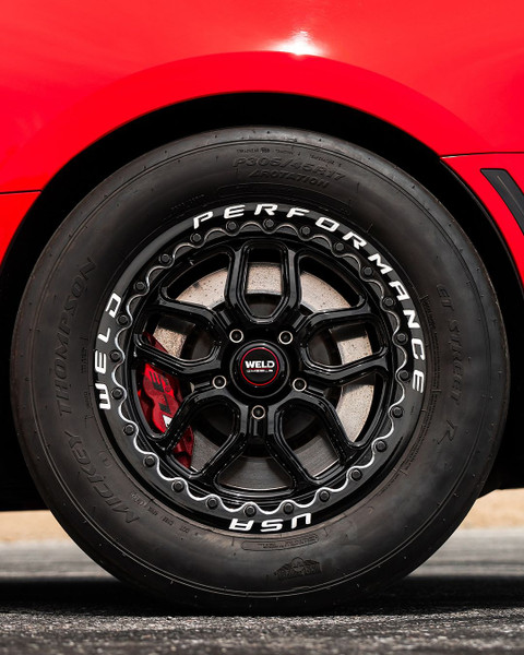 Weld Racing Laguna Beadlock Drag Camaro SS ZL1 Gloss Black Wheel 17x10 | 5x120 BC | +42 Offset | 7.15 Backspacing - fits Cadillac CTS-V 2009-2019, Cadillac CT5-V Blackwing 2022-2026, Cadillac ATS-V 2016-2019, SS 2010-2024, ZL1 2012-2024, and 19 more
