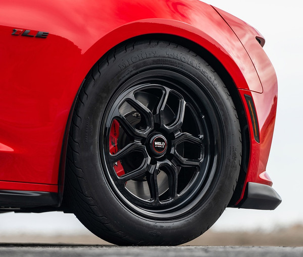 Weld Racing Laguna Camaro SS ZL1 Gloss Black Wheel 18x5 | 5x120 BC | -26 Offset | 1.97 Backspacing - fits Cadillac CTS-V 2009-2019, Cadillac CT5-V Blackwing 2022-2026, Cadillac ATS-V 2016-2019, SS 2010-2024, ZL1 2012-2024, and 19 more
