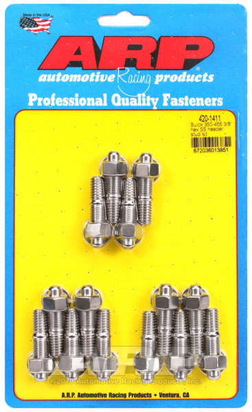 ARP Exhaust/Manifold Stud Kit, Stainless Steel | Buick 350-455 3/8 Inch er | 420-1411