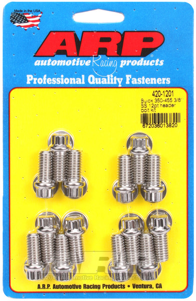 ARP Bolt, Stainless Steel | Buick 350-455 3/8 inch Header | 420-1201