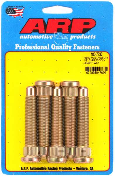 ARP Wheel Stud Kit | 2015-2026 Ford Mustang GT M14 1/2 Inch Over Stock Length | 100-7732
