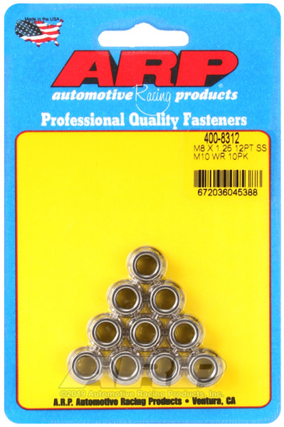 ARP Nut, Stainless Steel | M8 x 1.25 | 400-8312