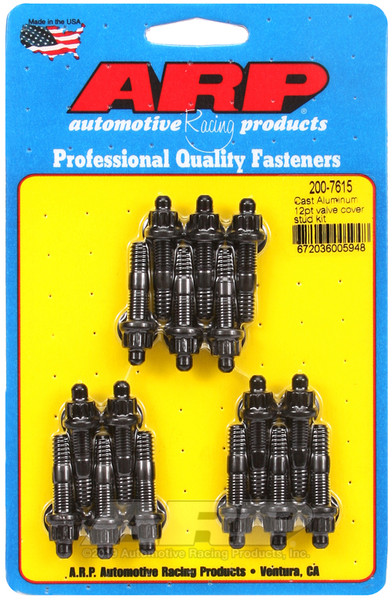 ARP Valve Cover Stud/Bolt Kit | Cast Aluminum 12-Point Engines | 200-7615