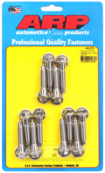 Shop for the best deals on ARP Mopar 273-440 Wedge Hex Intake Manifold Bolt Kit - High-Strength Automotive Fasteners from JustBoltOns.com. Great customer service, in-stock inventory and financing options available