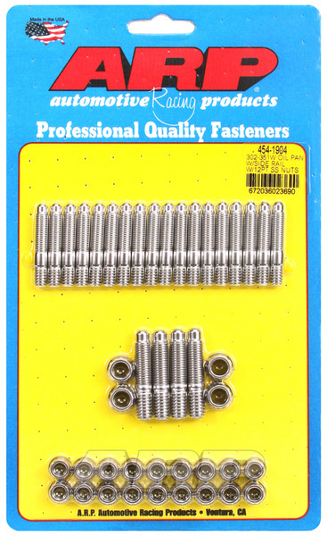 ARP Oil Pan Stud/Bolt Kit | Ford 302/351W with Side Rail | 454-1904