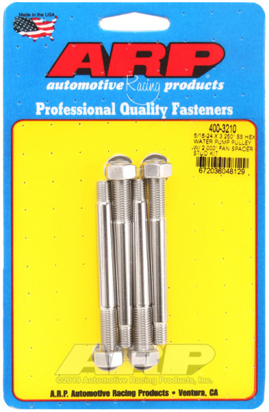 Shop for the best deals on ARP 5/16-24 x 3.25-inch Stainless Steel Hex Water Pump Pulley with 2-inch Fan Spacer Stud Kit from JustBoltOns.com. Great customer service, in-stock inventory and financing options available