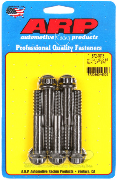 ARP Bolt, Black Oxide | M10 x 1.50 x 65mm - Pack of 5 | 672-1013