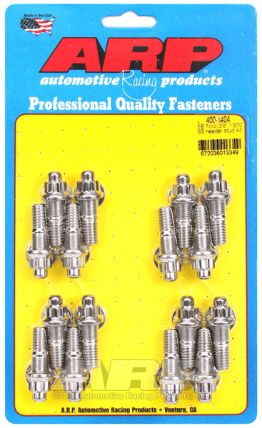 ARP Exhaust/Manifold Stud Kit, Stainless Steel | SB Ford 3/8 x 1.670 | 400-1404