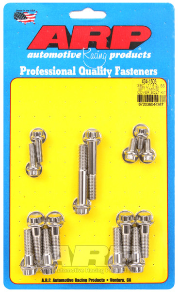 ARP Bolt, Stainless Steel | Small Block Chevy LT1 6.2L Timing Cover | 434-1505
