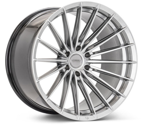 Vossen HFX-4 Hyper Silver Wheel 20x9.5 | 6x139.7 BC (HFX4-0G03) - fits Chevrolet Silverado 1500 1999-2026, GMC Sierra 1500 1999-2026, Cadillac Escalade 1999-2026, Ram 1500 TRX 2021-2024, Toyota Tacoma 2005-2026