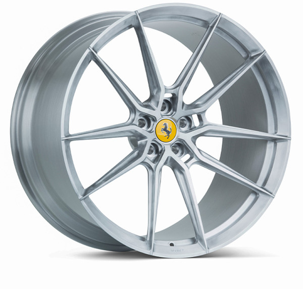 Vossen x Novitec NF9 22x11.5 Inch Rear Wheel for Ferrari 296 -  Brushed Gloss Clear Finish