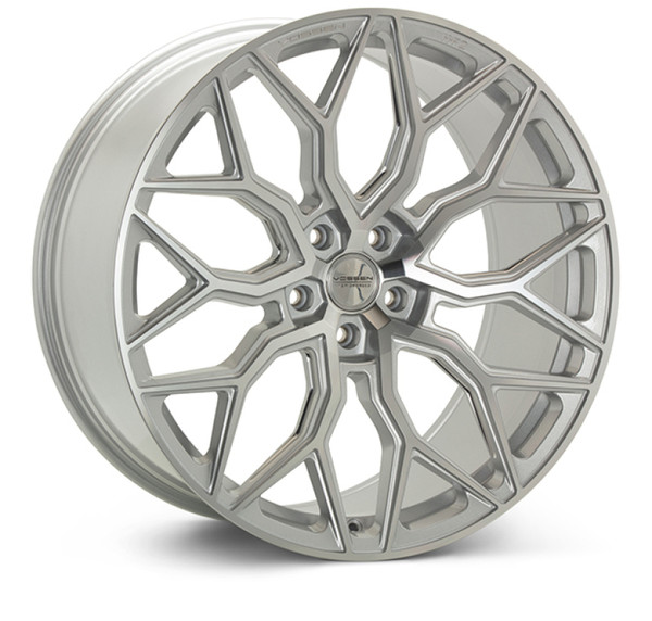 Vossen HF-2 Silver Wheel 24x10 | 5x120 BC - fits Cadillac CTS-V 2009-2019, Cadillac CT5-V Blackwing 2022-2026, Cadillac ATS-V 2016-2019, Chevrolet Camaro SS 2010-2024, Chevrolet Camaro ZL1 2012-2024, and 19 more