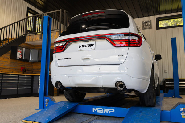 MBRP Street Series 3inch Cat-Back Exhaust - 2011-2026 Dodge Durango 3.6L V6 - (T304 Steel) - Carbon Fiber Tips - S51093CF