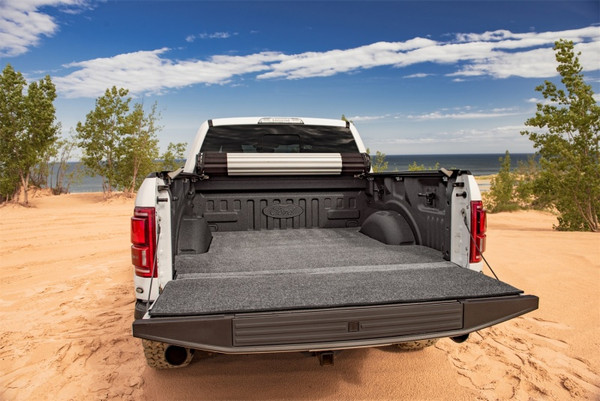 BedRug XLT Bed Mat for 2024, 2025 & 2026 Chevy Silverado EV and GMC Sierra EV. 3/4" foam padding, waterproof, slip-resistant. Limited lifetime warranty.