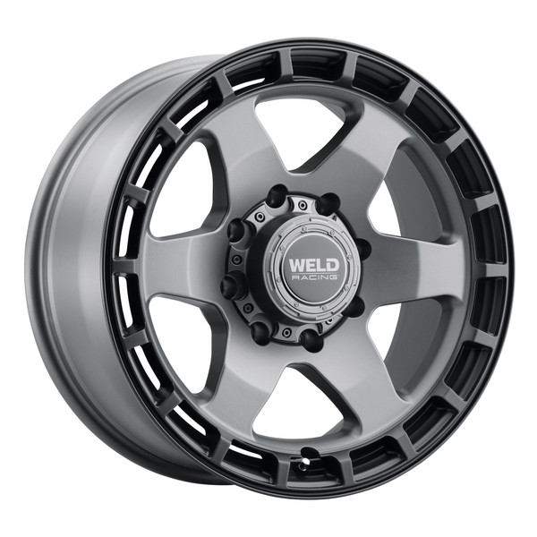 Weld Off-Road Ridge Satin Gunmetal Wheel 20x9 | 8x180 BC | +0 Offset | 5.00 Backspacing - fits Chevrolet Silverado 2500HD 2011-2026, Chevrolet Silverado 3500HD SRW 2011-2026, GMC Sierra 2500HD 2011-2026, GMC Sierra 3500HD SRW 2011-2026