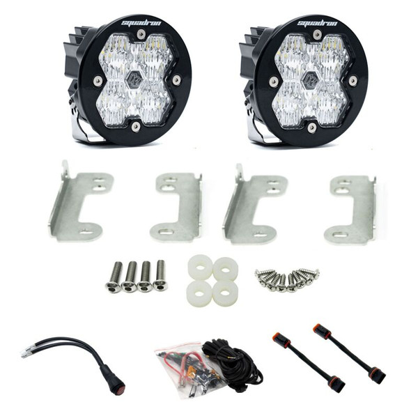 Baja Designs 18-25 JL/JT / 20-25 Gladiator Squadron-R Sport 2.0 Fog Kit OE Sahara Bumper (WC) -Clear
