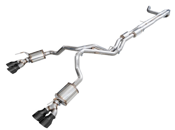 AWE Tuning 2021-2026 Cadillac Escalade 6.2L ESV | 0FG Dual Exit Exhaust System | 5in Diamond Black Tips | 3015-43222