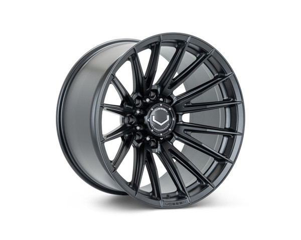 Vossen HFX-2 Satin Black Wheel 20x9 | 8x180 BC | ET0 (HFX2-0Z01-SB) front face view - fits Chevrolet Silverado 2500HD 2011-2026, GMC Sierra 2500HD 2011-2026, Chevrolet Silverado 3500HD SRW 2011-2026, GMC Sierra 3500HD SRW 2011-2026