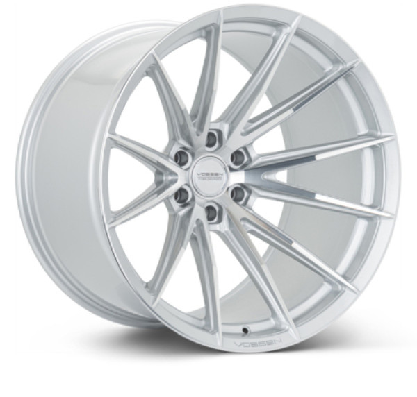Vossen HFX-2 Silver Polished Wheel 19x8.5 | 5x114.3 BC - fits Ford Shelby GT350 (2015-2020), Ford Shelby GT500 (2020-2022), Ford Explorer ST (2020-2026), Ford Mustang (2015-2026)