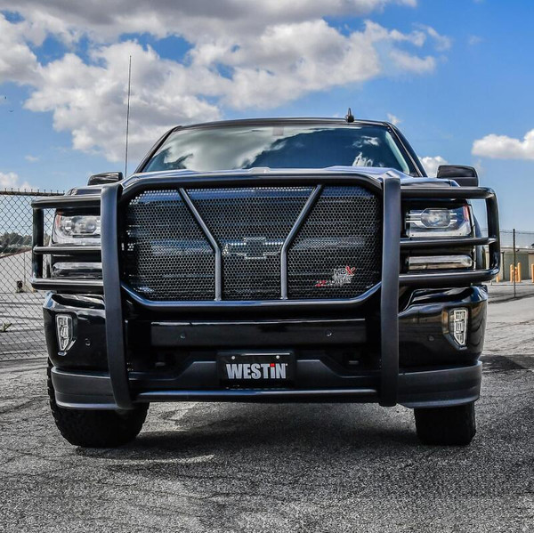 Westin HDX Modular Grille Guard - 2016-2018 Chevrolet Silverado 1500; 2019 Chevrolet Silverado 1500 LD (57-23875)