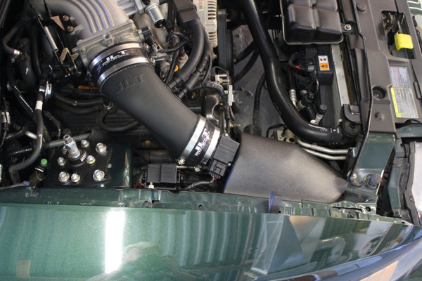 JLT Ram Air Intake Kit | 2001 Ford Mustang Bullitt | Black Textured | Red Filter | RAI2-FMB-01