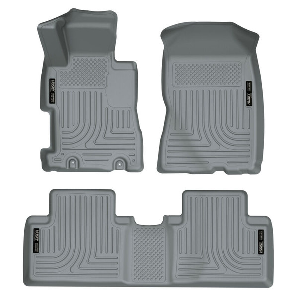 Husky Liners WeatherBeater Combo Floor Liners, Gray for 2006-2011 Honda Civic (4DR) - Part #98412