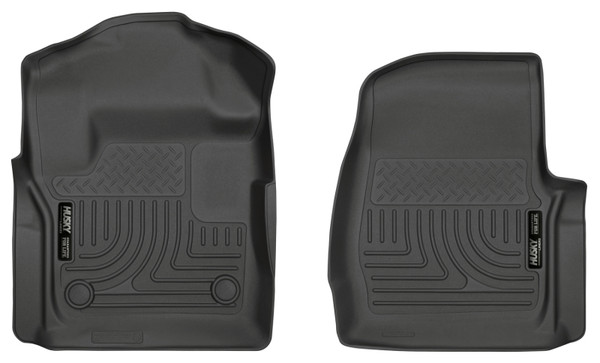 Husky Liners WeatherBeater Front Floor Liners, Black for 2017-2026 Ford F-250 F-350 Super Duty Standard Cab - Part #13311