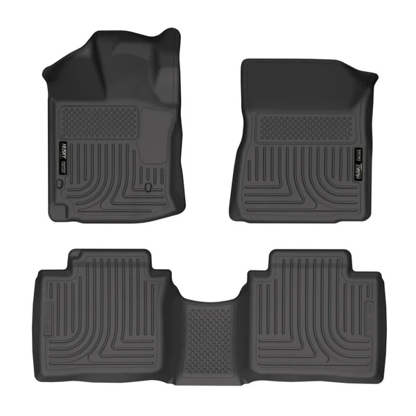 Husky Liners WeatherBeater Front & 2nd Row Seating Floor Liners, Black for 2012-2014 Toyota Venza - Part #99541