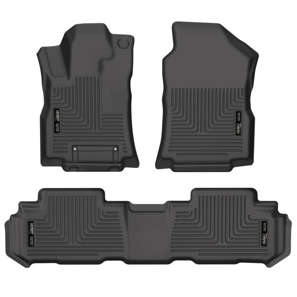 Husky Liners WeatherBeater Front & 2nd Row Seating Floor Liners, Black for 2019-2026 Subaru Ascent - Part #95871