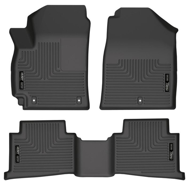 Husky Liners WeatherBeater Front & 2nd Row Seating Floor Liners, Black for 2020-2026 Lincoln Corsair - Part #96711